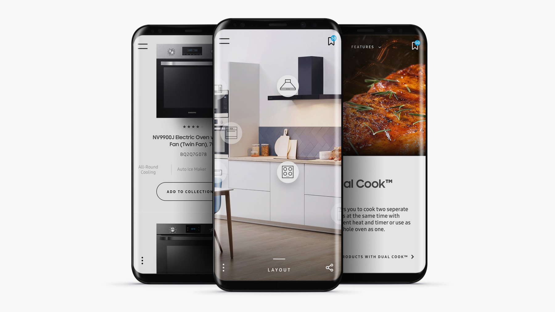 Screenshots of the app